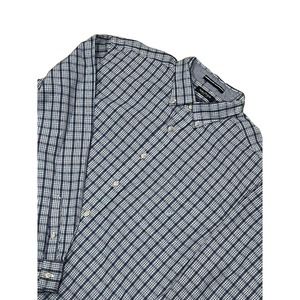 Nautica Blue Plaid Buttondown,‎ XL, #645-V